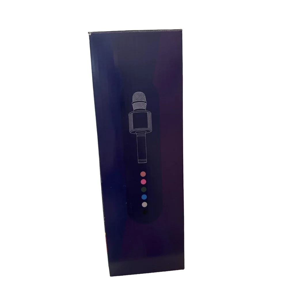 BONAOK Bluetooth Karaoke Microphone Portable Wireless Singing Mic LED Lights NIB